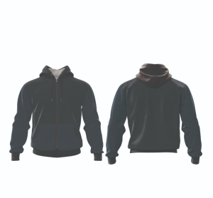 Sweat-shirt à capuche zippé pour homme, couleur unie, coupe classique, 100% coton French Terry, vêtement décontracté pour l'automne - Product Image 5