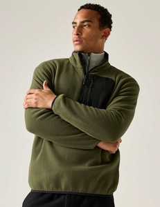 Veste polaire demi-zip pour homme, col montant, légère, respirante, en polyester et nylon, pull personnalisable avec logo pour l'automne et l'hiver - Product Image 4