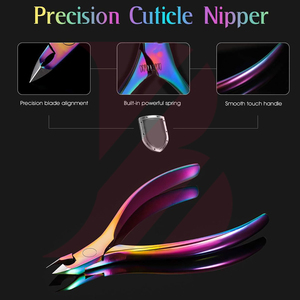 ที่ตัดหนังกำพร้าเคลือบสีรุ้งไทเทเนียม ใบมีดคม ตัดหนังกำพร้าได้อย่างมืออาชีพ อุปกรณ์ดูแลเล็บมือสำหรับร้านทำเล็บ - Product Image 5