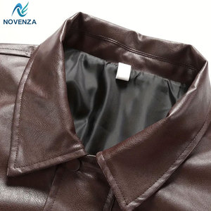Chaqueta de Piel de Vaca Premium, Diseño Motociclista, Resistente al Viento, Cálida para Invierno, Corte Ajustado, Moderna, Informal, Ligera, Ecológica, Venta al Por Mayor - Product Image 6