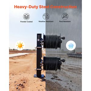 Bobine de câble de soudage robuste 150FT 1/0 et 125FT 2/0 en acier thermolaqué - Product Image 3