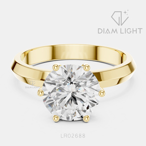 Bague de fiançailles en or blanc 14 carats avec diamant de laboratoire de 1,88 carat, coupe ronde, bague de mariée, certifiée IGI, bijoux fins, cadeau pour femme - Product Image 5