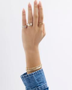 Oval Cut Lab Grown Diamond Solitaire Stackable <b>Rings</b> 2.2mm Bezel Set Minimalist <b>Dainty</b> Custom 14K Solid Gold Everyday Wear Bands - Product Image 5