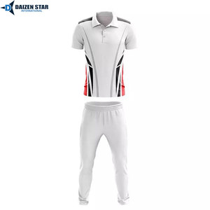 Uniforme de críquet tipo polo de manga corta para hombre, color blanco con bloques de color en contraste, con el número 10 y estampado del nombre, corte regular, para todas las temporadas. - Product Image 6