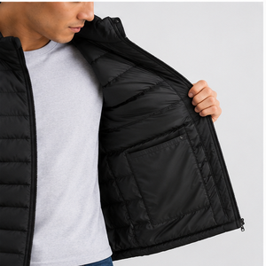 Men's <b>Black</b> <b>Windbreaker</b> Jacket Hooded Windproof Breathable Quick Dry Polyester/Nylon Streetwear Winter Zipper Front Regular Fit - Product Image 5