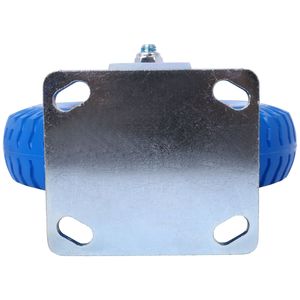 2 pezzi ruota piana libera da 8 pollici con mozzo in acciaio e cuscinetti a sfera con asse alesato da 5/8 pollici-ruote rigide blu - Product Image 3