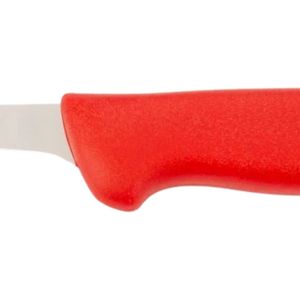 Couteaux à désosser à manche rouge avec lame argentée incurvée et ergonomique pour la préparation et le découpage de la viande par les boucherons - Product Image 6