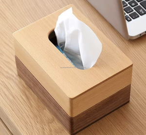 Boîte à mouchoirs en bambou de luxe, organiseur de serviettes, boîte à mouchoirs - Product Image 3