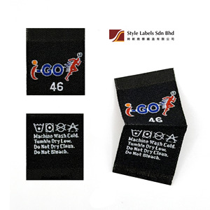 Etiquetas de damasco tejidas personalizadas de calidad premium, cortadas con láser y cosidas, lavables para prendas y bolsos, etiquetas de personalización de logotipos. - Product Image 3