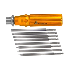 ASTERIUM Orthopedic Surgical <b>Screwdriver</b> <b>Set</b> with Quick Coupling Handle 1.5–5.0mm Hex Driver Tips Bone Implant Instrument - Product Image 2