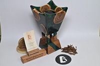 Brûleur à Bakhoor en bois de luxe artisanal Bela, modèle 111, bois naturel noir, oud fait main, décoration arabe pour la maison, toutes saisons