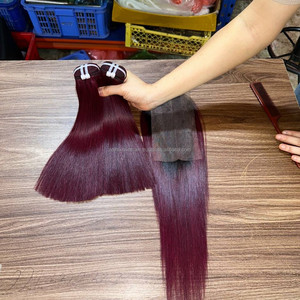 Extensiones de cabello humano virgen vietnamita a precio económico, lisas y rectas, con encaje frontal, pelucas de cabello humano. - Product Image 3