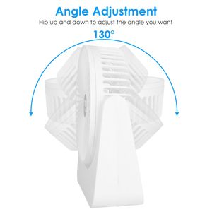 Ventilatore da Tavolo USB da 6,5 Pollici a 2 Velocità, Ventilatore Silenzioso Portatile e Indossabile per Camera da Letto e Ufficio - Product Image 4
