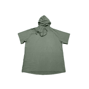 T-shirt à capuche unisexe, couleur unie, manches raglan, coupe ample, décontracté, en coton tricoté respirant, pour le printemps - Product Image 1