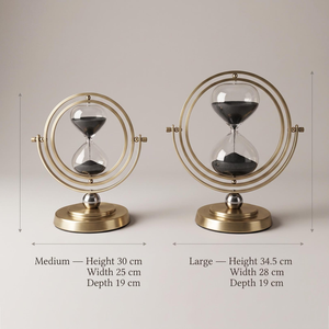 Luxury Brass Hourglass <b>Sand</b> Timer Vintage <b>Decorative</b> Desktop Timepiece for Home Office Desk Decor Gift & Collection - Product Image 4