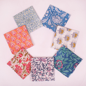 Cotton Square Scarf Floral Bandana Printed Handkerchief Skin-Friendly Casual Spring Summer <b>Accessory</b> For Unisex & Pets - Product Image 5