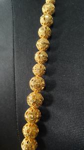 Collier artisanal africain en perles d'imitation avec motif floral, chaîne de mariage vintage, bijou statement - Product Image 4