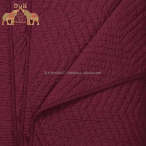 Kantha ผ้านวมผ้าฝ้าย100% น้ำหนักเบาทำด้วยมือ - Product Image 5