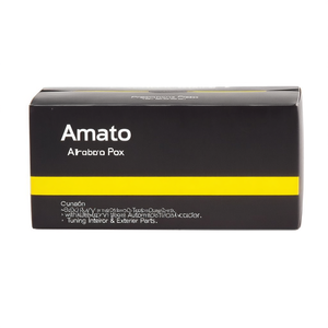 กล่องใส่กระดาษทิชชู่ในรถยนต์ Amato รุ่นพรีเมียม สีดำ/เหลือง อุปกรณ์ตกแต่งภายในและภายนอกรถยนต์ พร้อมที่ใส่กระดาษทิชชู่แบบพรีเมียม - Product Image 2