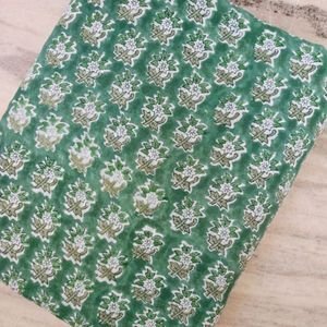 Eco-Friendly 100% Cotton Cambric Fabric <b>Block</b> <b>Print</b> Traditional Jaipuri Design 68x68 Density Lightweight for Apparel Home Decor - Product Image 1