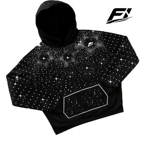 Sweat-shirts surdimensionnés premium entièrement ornés de strass, style streetwear Y2K, avec logo personnalisé, en tissu épais, fournisseur en gros - Product Image 1