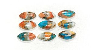 Pierre précieuse de qualité supérieure, turquoise cuivrée, forme marquise, cabochon, 16*8 mm, 14*7 mm, 100% naturelle, pour la création de bijoux - Product Image 4