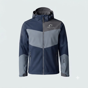 Chaqueta Casual de Lona para Hombre Ostriya International, Estilo Informal, Ajuste Cómodo, Logotipo Personalizado, Cuello Alto, Ropa de Invierno - Product Image 1