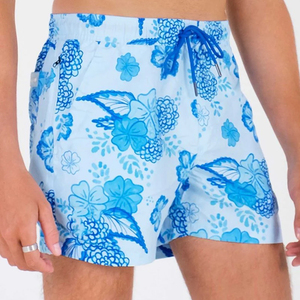Shorts de bain personnalisés pour hommes – Tissu 100 % polyester écologique, taille élastique mi-haute, style urbain, avec impression par transfert thermique - Product Image 6
