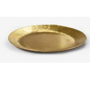 Tableware Decoration Nickel Finished Serving Metal Tray Usage Top Selling Product Custom Shape Sweet or Food Serving Tray - Product Image 4