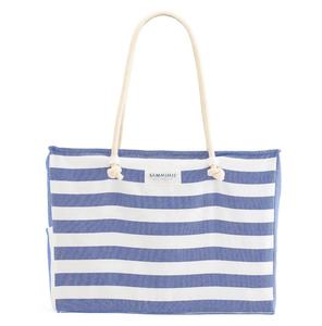 Bolso de playa de verano al por mayor personalizado, bolso de hombro, bolso de lona a rayas, bolsos de tela con logotipo impreso personalizado - Product Image 6