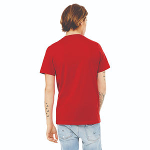 Camiseta Unisex OEM con Cuello en V, Roja, Esencial, 100% Algodón Airlume, 4.2 oz, Manga Corta, Cómoda y Elegante - Product Image 3