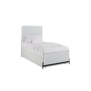 Letto a castello matrimoniale con letto estraibile singolo in bianco - Product Image 5