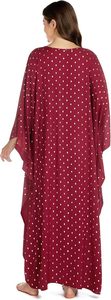 Vestido Abaya Maxi con Cuello en V, Manga Larga, Bordado Floral, Elegante, Transpirable, Estilo Modesto para Mujer, Poliéster, para Fiestas - Product Image 6