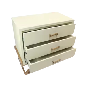 Luxury Modern Style Faux Shagreen Wooden 3-Drawer Nightstands High Quality Bedroom Living Room Home Office Furniture Ready - Product Image 3