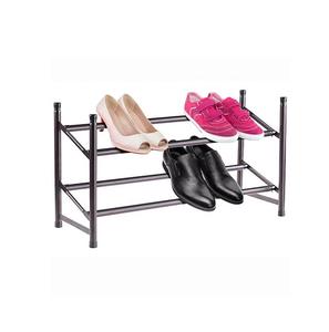 Classic Two Tier <b>Shoe</b> Rack Compact <b>Storage</b> Organizer Space Saving Design Strong Stable Frame Easy Assembly Modern <b>Entryway</b> - Product Image 2