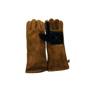 Guantes de Cuero Vacuno Dorado de Alta Calidad, Resistentes al Calor, Anti-Corte, Anti-Impactos, Transpirables, Forrados con Forro Polar, para Metal Fundido - Product Image 4