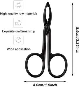 Pince à épiler pour sourcils en acier inoxydable de luxe UBI, pointe droite, manche en forme de ciseaux, réutilisable, durable - Product Image 1