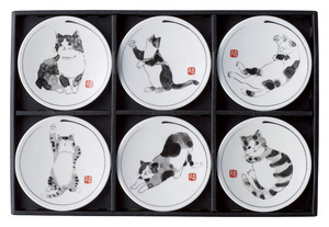 Juego de 6 Platos de Porcelana Pintados a Mano con Diseño de Perro, Estilo Tinta al Óleo, para Postre o Guarnición, Decoración Tradicional China - Product Image 2