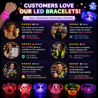 Montre lumineuse de dessin animé d'Halloween, bracelet clignotant en plastique, cadeau promotionnel unisexe pour les 14 ans et plus, idéal pour les marchés nocturnes et les stands de rue