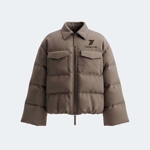 Wholesale Custom Logo OEM Service Waterproof Men's Puffer <b>Jacket</b> Stand Collar <b>Zipper</b> Closure Full Sleeves Front <b>Pocket</b> Style - Product Image 1