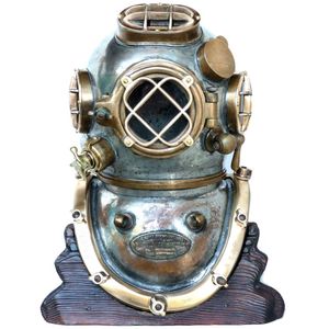 Casco de Buceo de Hierro, Adorno Inspirado en Marineros para Decoración de Habitaciones Marinas, Exposiciones Náuticas y Arreglos Decorativos Costeros - Product Image 5