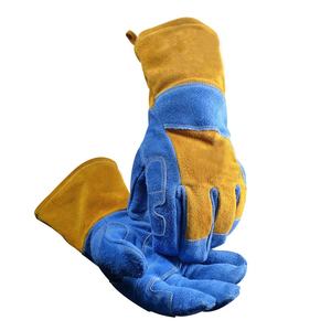 Heat Resistant Reinforced Cow Split Leather Hand Safety Welding Work <b>Gloves</b> Top Quality Material Welder Working <b>Gloves</b> - Product Image 1
