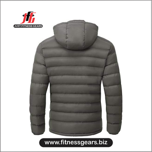 Chaqueta de Invierno Acolchada para Hombre, Diseño Personalizado, Brillante, con Capucha, Estilo Bomber, Gruesa, Negra, Resistente al Viento - Product Image 6