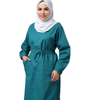 Unisex Tıbbi Forma Takımı Uzun Kollu Üniforma İki Cepli Üst Pantolon Hastane Klinik İş Kıyafeti Dokuma Polyester/Pamuk Yumuşak Baskılı