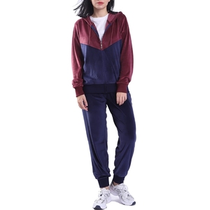 Conjunto Deportivo de 2 Piezas para Mujer, Color Rosa, con Capucha, Cierre Completo con Cremallera, Bolsillos Laterales, Transpirable, Informal, de Invierno, 100% Algodón - Product Image 3