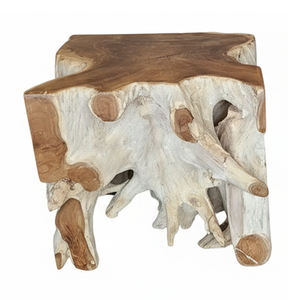 Table d'appoint carrée moderne et artistique en racine de teck massif durable, table basse/tabouret en bois naturel pour la décoration intérieure – Vente en gros - Product Image 2