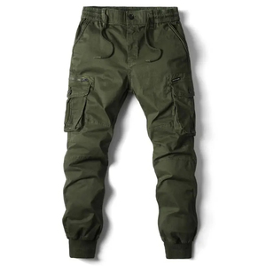 Pantalon cargo décontracté pour homme, taille haute, avec cordon de serrage, poches, léger, streetwear - Product Image 4