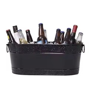 Bac à glace élégant en métal, seau isotherme en acier inoxydable pour fêtes, refroidisseur de vin et de bière pour événements - Product Image 6