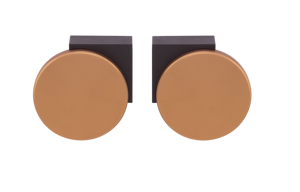 Modern Aluminium Round Disc <b>Door</b> Handle Set Wardrobe Cabinet Pulls <b>Matt</b> <b>Black</b> PVD Gold Graphite Grey Pair Hardware - Product Image 2