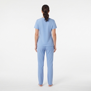 Tenue médicale pour femmes, col en V, haut et pantalon courts, deux pièces, pour infirmières et personnel hospitalier - Product Image 6